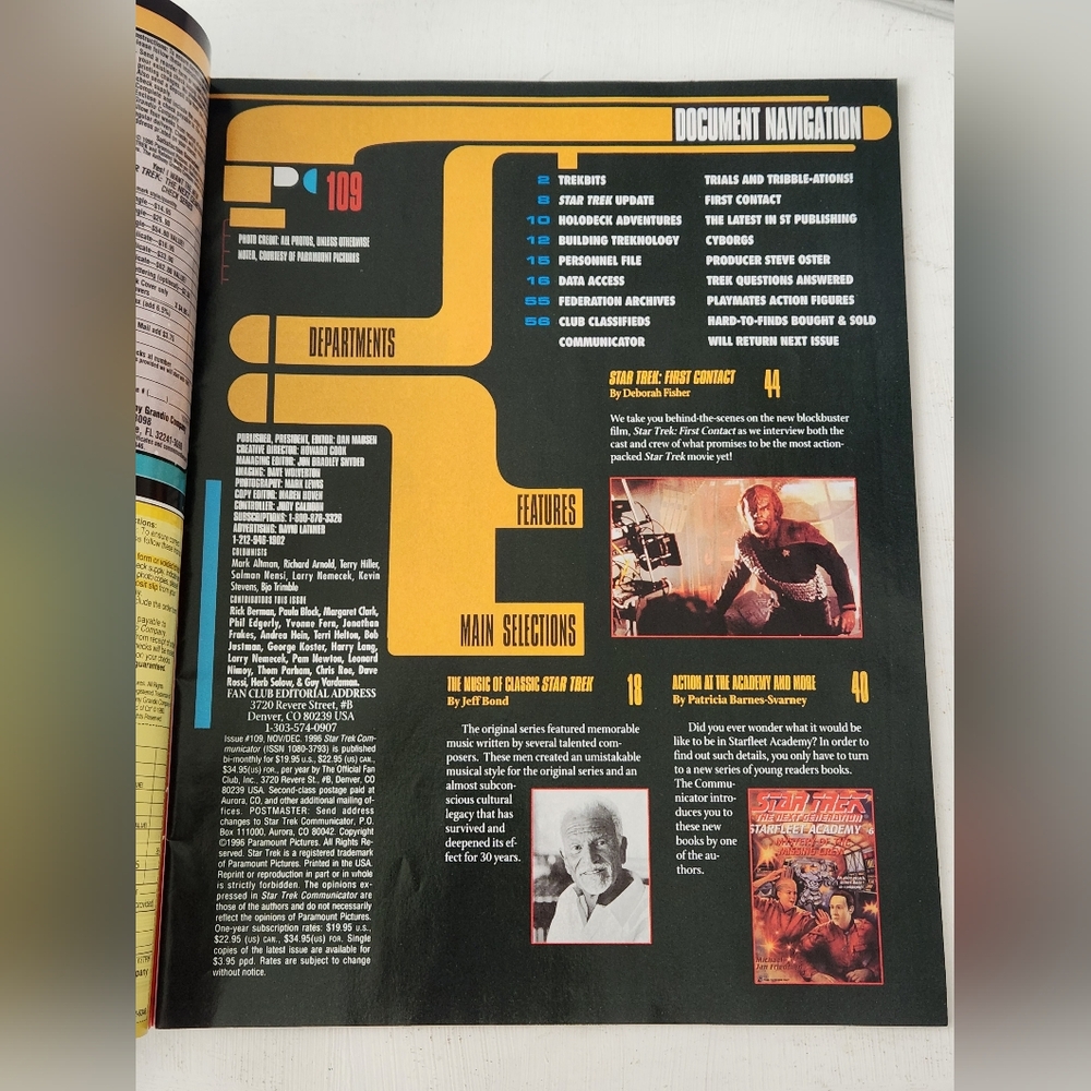 Vintage Star Trek Communicator Magazine #109 First Contact Behind The Scenes - Picture 2 of 7